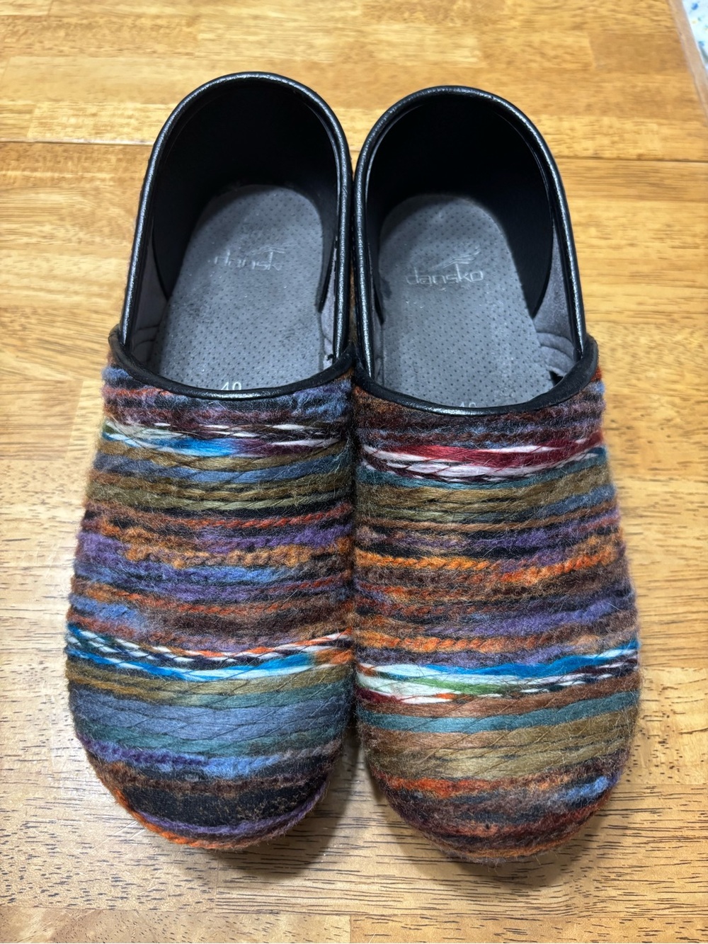 Dansko Professional-Style Multicolor Wool Clogs